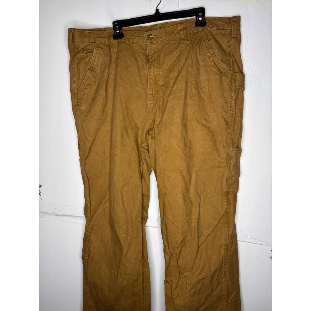 Brahma Mens 40x32 Carpenter Pants Brown Canvas Workwear wide leg parachute